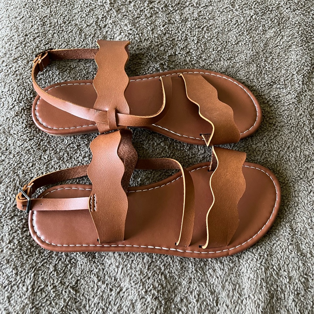 Tan Sandals NEVER WORN!!